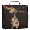thumbnail image 5 of FORMRS Zipper Binder with Shoulder Strap 2-inch Ring 500 Sheet Capacity File Bag, Skeleton Stripes, 5 of 5