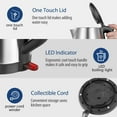 thumbnail image 5 of 1.7L Stainless Steel Electric Tea Kettle, BPA-Free Hot Water Kettle with LED Light, Auto Shut-Off and Boil-Dry Protection, 1500W Fast Boil, 5 of 5