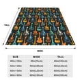 thumbnail image 3 of Bingfone Colorful Guitar Print Flannel Fleece Blanket Throw Blanket for Bed,Sofa,Couch,Travel,Camping(40"x30" ), 3 of 8