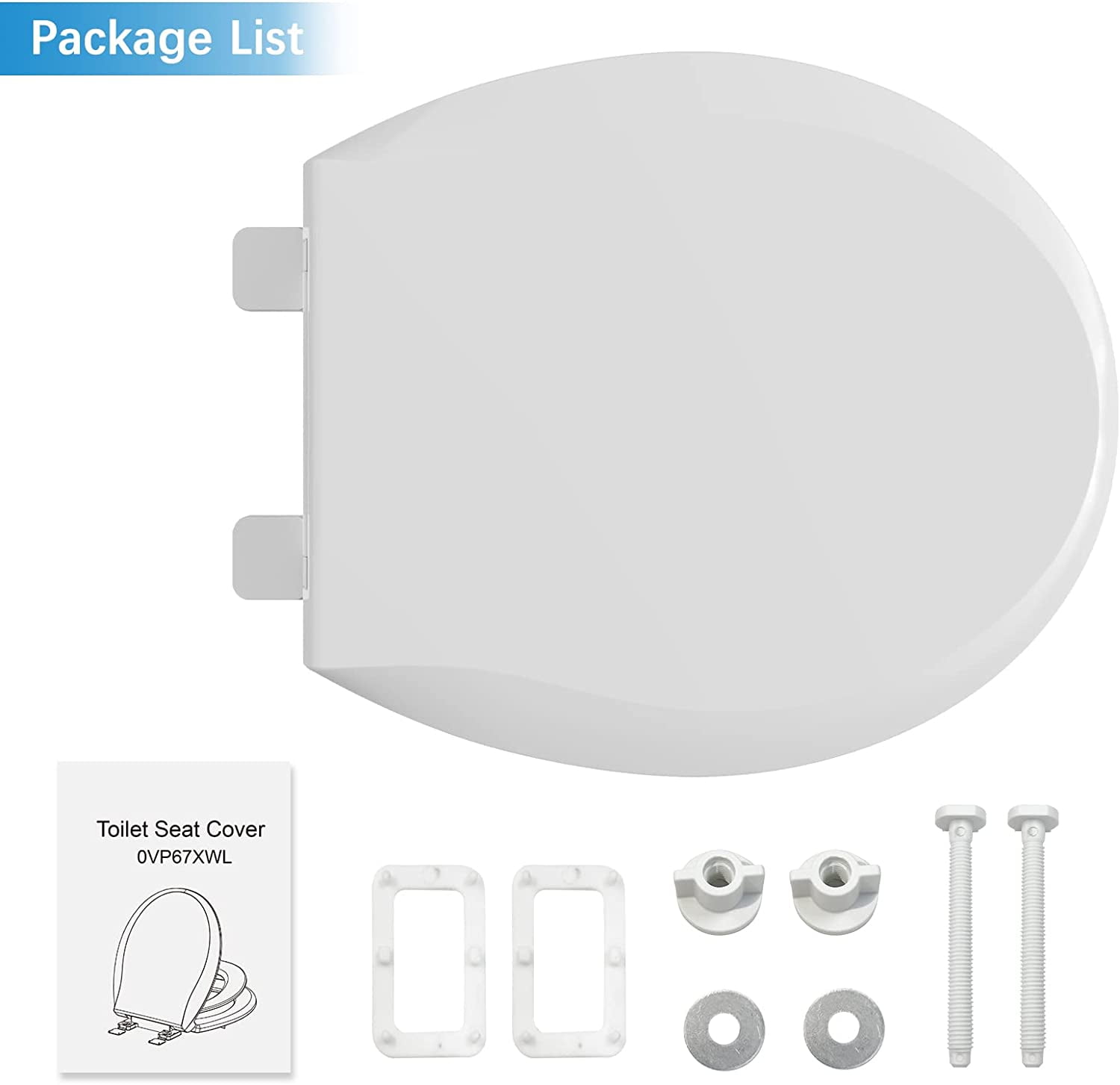 Litake Round Toilet Seat for Toddlers & Adults, Toilet Seat with Toddler Seat Built in, Potty Training Toilet Seat for Toddlers, with Slow Close and Magnets- Round