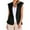 Black, variant on ZSQDM Ladies Waistcoats Uk Elegant Dressy Vest Tops for Office Wool Duster Coat Women Blending Coats A Loosecasual Cotton and Linen Vest with Pockets for Women in Autumn(Xs)