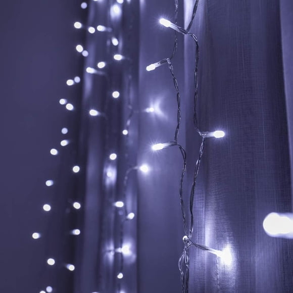Cascada de Luces La Merced Decorativa Luz Led Blanca 1000 Focos 20 m 8 Funciones Serie Navideña