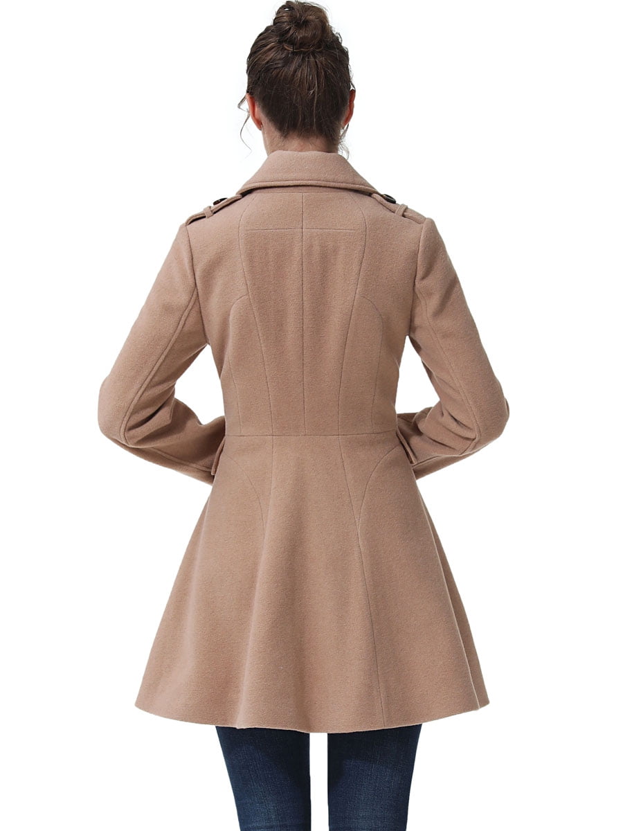 Women Emy Fit & Flare Wool Pea Coat (Regular & Plus Size & Petite