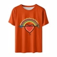thumbnail image 3 of T-Shirt Graphique pour Femmes, Col Rond, Manches Courtes, Coupe Ample, Haut Imprimé Décontracté pour Usage Quotidien, 3 of 5
