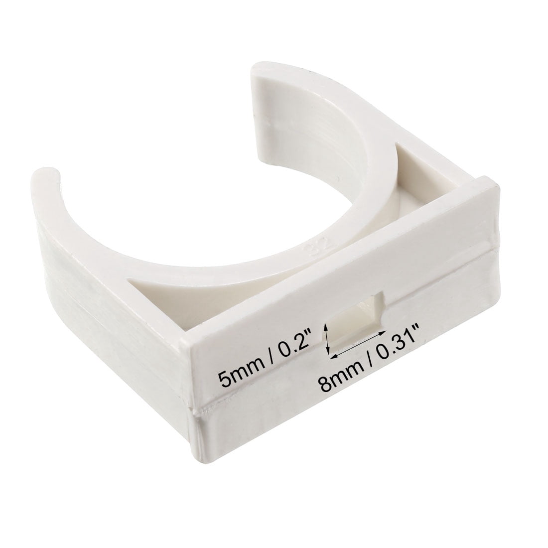 Unique Bargains Polyvinyl Chloride Water Pipe Clamps 1.54" x 1.42" x 0.63"