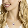 thumbnail image 2 of WEDDINEN Love Heart Necklaces for Women Girls CZ S925 Sterling Silver February Birthstone Necklace with Purple Amethyst Birthday Valentines Day Jewelry Gifts Teen Girlfriend Wife Her Kids Age Ideas, 2 of 6