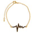 thumbnail image 2 of Novedad Heartbeat Brazalete Brazalete Brazalete Unisex Oro con Sunnimix Brazalete de pulsera de latido del corazón, 2 of 8
