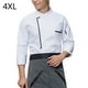 thumbnail image 2 of Chef Abrigo Unisex-Adult Manguito de manga larga Permeabilidad Hornee fácil de limpiar uniforme de cocina para otoño e invierno Tienda de pasteles Blanco 4XL Advancent LF000336-12, 2 of 7