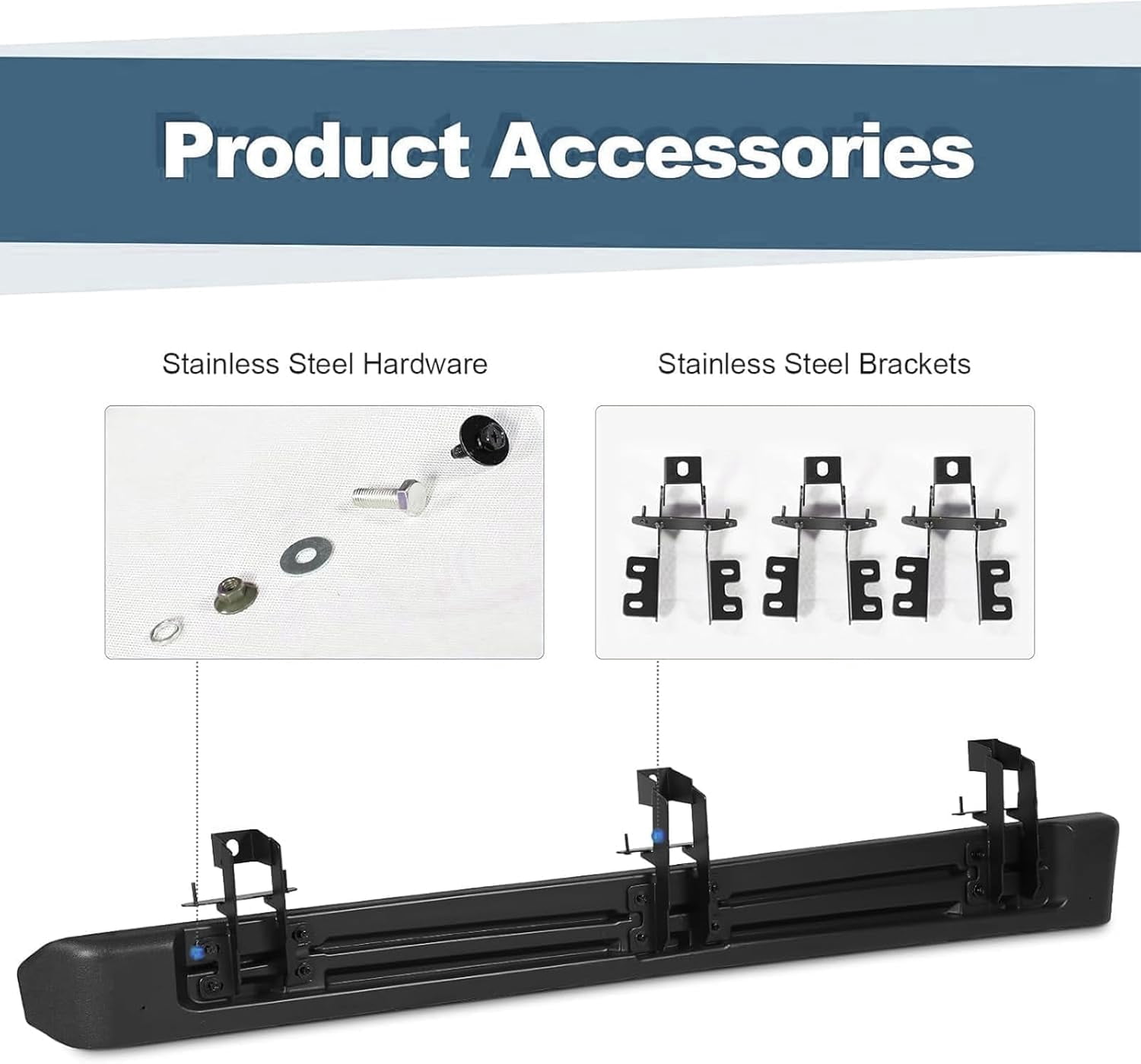 TPA 6" Running Boards Fit for 2018-2026 Jeep Wrangler JL 4-Doors (Not for JK Model)  Jeep Wrangler 4xe, Matte Black Side Step Nerf Bar 6 inches