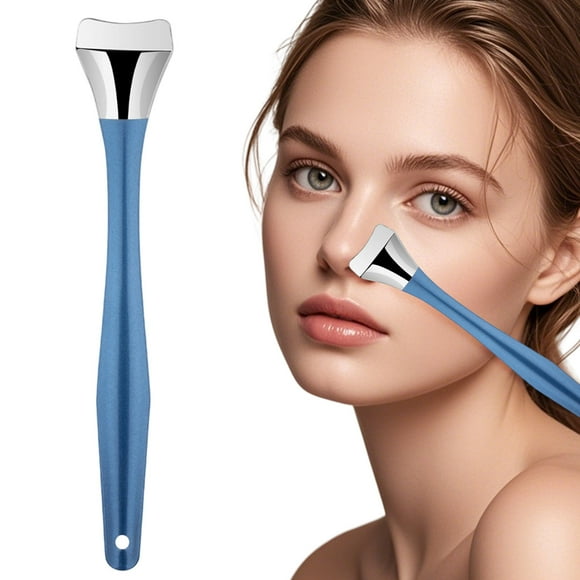 Herramienta de limpieza de cabeza con pala, aguja para raspar y quitar puntos negros de la nariz, herramienta manual para exprimir puntos negros, herramienta para limpiar folículos pilosos, espátula p