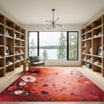 thumbnail image 2 of ODIKA 6'x9' Machine Washable Non-Slip Area Rug, Watercolor Red High Traffic Rug, Red, 1097575, 2 of 7