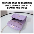 thumbnail image 6 of Women's Crossbody Bag, Small Square Handbag with Chain Strap, Multi Compartment Purse for Daily Use, 6 of 7