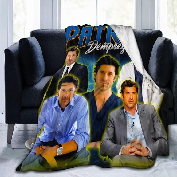 Blanket Derek Actors Shepherd Throw Flannel Blankets Warm Soft Cozy Fuzzy Air Conditioning Blanket for Living Room Sofa Bed Gift Blankets for All Seasons 30"x40"