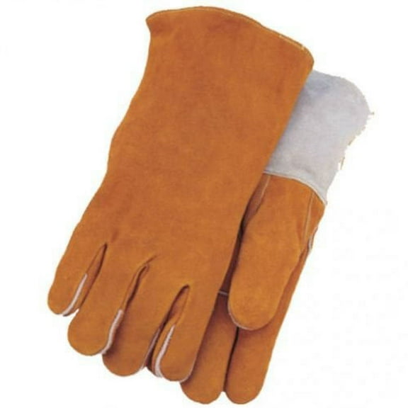 Gloves - Welding Russet Suede Leather Large
