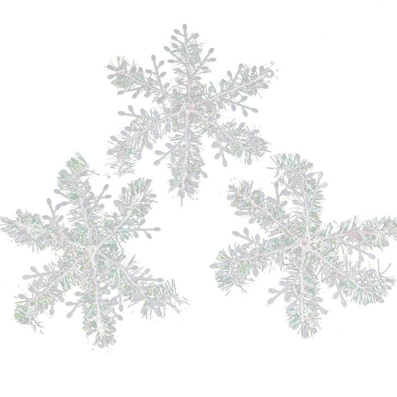 hulanddfd 6pcs Snowflakes-Christmas Tree Decorations, Snowflake Ornaments for Tree Plastic White Snowflakes Ornaments for Xmas Winter Holiday Party Home Decor C