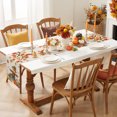 thumbnail image 3 of Fall Scarecrows Cotton Linen Rectangle Table Runners 13"x48", Thanksgiving Autumn Pumpkins Leaves Beige Coffee Table Runner Dresser Scarves Luxury Table Runners for Wedding Party Banquet Dinner Decor, 3 of 8