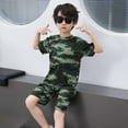 thumbnail image 7 of RTKFRFLM Boys Camo Short Sleeve Outfit Set Toddler Fall Clothes Kids T Shirt And Shorts Casual Playwear Breathable Comfortable Activewear For Daily Wear Clothing Sets,Size 6-7 Years, 7 of 7