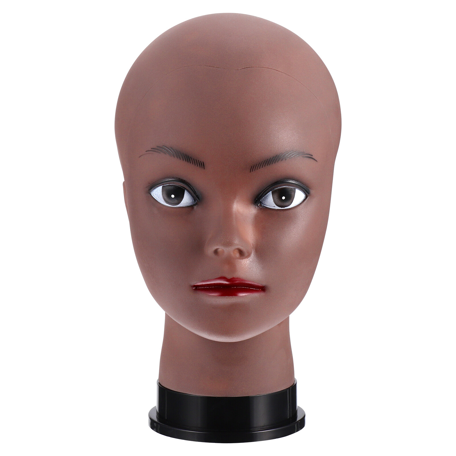 Nuolux Bald Mannequin Head Female Cosmetology Head Makeup Doll Head for Wig Display, Size: 27X17CM