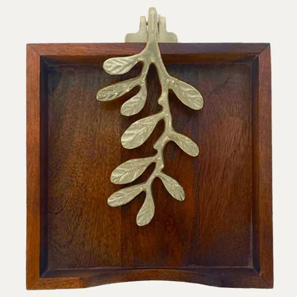 Solid Wood Napkin Holder with Ornament