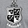 thumbnail image 3 of CafePress - Delta Chi Black And White Coat Of Arms T Shirt - Mens Tri-blend T-Shirt, 3 of 4