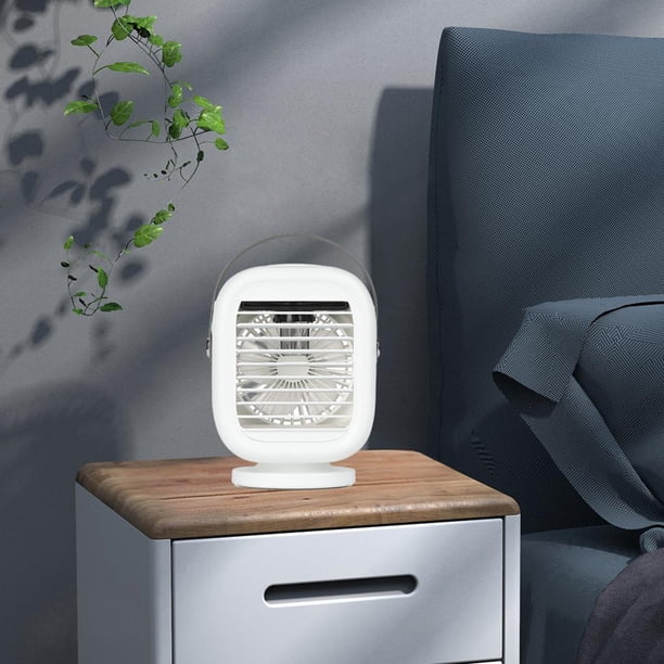 Mini aire acondicionado Ventilador de refrigeración personal Mini USB Aire acondicionado Ventilador Humidificador Ventilador de escritorio Enfriador d blanco Soledad Mini aire acondicionado