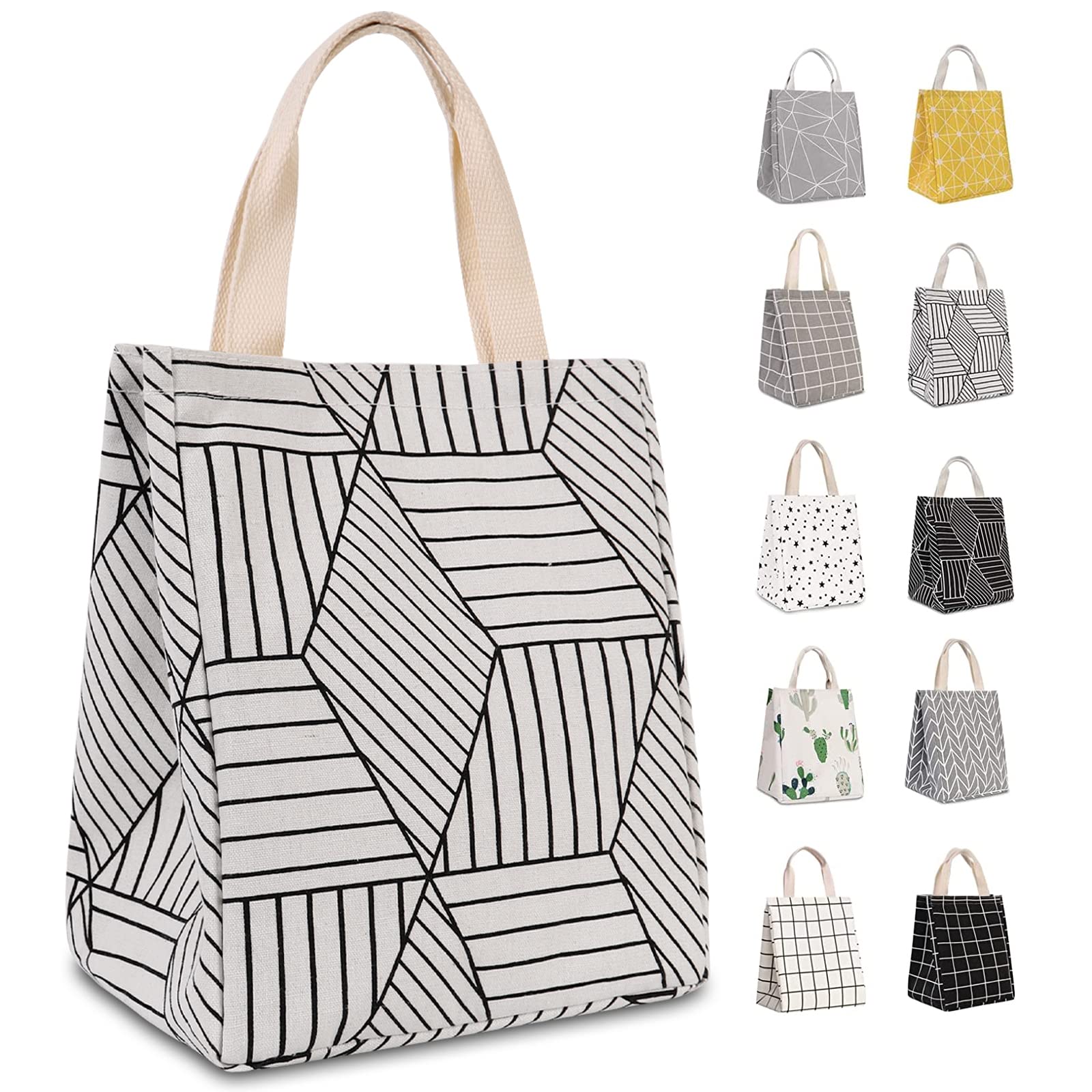 Lunch Box Bag Insulation And Cold Storage Geometric Pattern