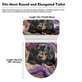 thumbnail image 7 of COEQINE Toilet Lid Dust Cover 2 Pcs Set, Machine Washable Stretchable Easy to Clean Toilet Lid Covers for Bathroom Decor, Dachshund Dog Violet Marble, 7 of 7