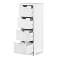 thumbnail image 6 of Favory Bathroom Floor Cabinet, Wooden Side Storage Organizer, 4 Drawers Free-Standing Cabinet for Bathroom/Hallway/Living Room-White, 6 of 18