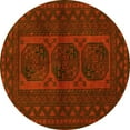 thumbnail image 1 of Ahgly Company Machine Washable Indoor Round Southwestern Yellow Country Area Rugs, 8' Round, 1 of 4