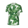 thumbnail image 5 of T Shirt For Men Banana Leaf Running Summer Tropical Print Basic Hip Hop Tshirt For Mens Printed Tops, 5 of 7