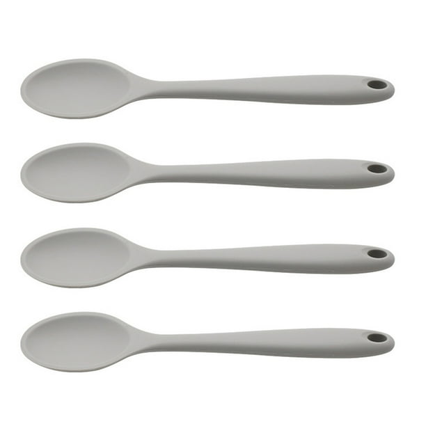 ColoMX 4 unids mezclando cucharas de silicona cucharas de cocina cocinar cucharas de cocina suministros de cocina