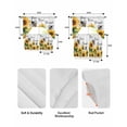 thumbnail image 6 of Sunflower Bee Kitchen Curtains Swag Valance and Tier Curtains Set 24 Inch Length, Vintage Yellow Floral Farmhouse Watercolor Rod Pocket Drape Panels Pair Swag Curtain for Bathroom/Cafe/Window, 6 of 6