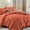 Burnt Orange, variant on Flymme Queen Comforter Set with Sheets 7 Pieces Dark Green Bed in a Bag Queen Size Bed Set Soft Microfiber Pinch Pleat Bedding Set for All Season