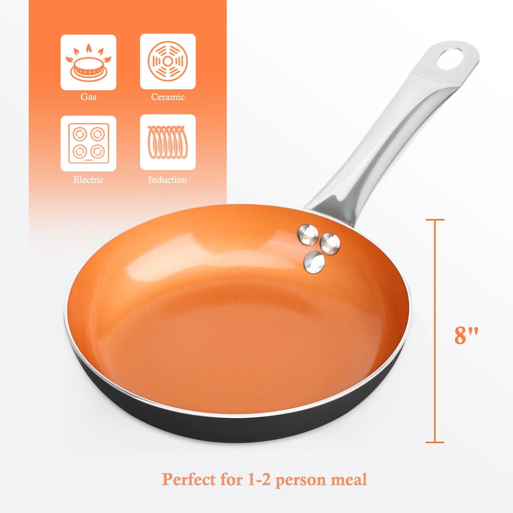 8 covered fry pan