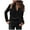 Black, variant on Homenesgenics Womens Tops Fall Clothes New Trendy Women's Winter Velvet Long Sleeve Button up Pocket Casual Shirt Top Black S
