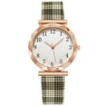 thumbnail image 1 of Montre Rétro pour Femmes, Mode, Lumineuse, Bracelet à Carreaux, Montre à Quartz, 1 of 9
