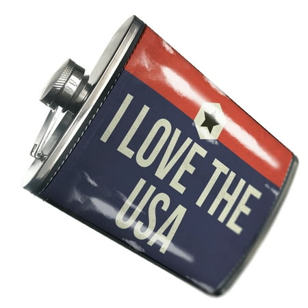

NEONBLOND Flask I Love the USA Fourth of July Patriotic Star