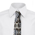thumbnail image 2 of Boho Necktie, Geometric Motifs, Dress Tie, 3.7", Charcoal Grey Ceil Blue, by Ambesonne, 2 of 3