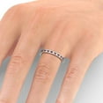thumbnail image 4 of 0.50 Ct Round Shaped Natural Diamond Ruby Gemstone Shiny Half Eternity Band for Women 14K White Gold Size 7, 4 of 7