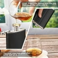 thumbnail image 3 of BlinkLLX 2 Set 8 oz Leather Hip Flasks for Liquor for Men Leak Proof Stainless Steel Drinking Flasks with Funnel Soft Wrap Whiskey Vessels for Wedding Bridesmaid Christmas Gifts, 3 of 7