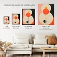 thumbnail image 3 of Tangerine Abstract Dream Orbs Orange Pink Oil Painting Artwork Framed Wall Art Print A4, 3 of 5