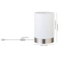 thumbnail image 4 of Evelyn&Zoe 9" Modern/Contemporary Mini Lamp with Cylinder Linen Shade, 4 of 7