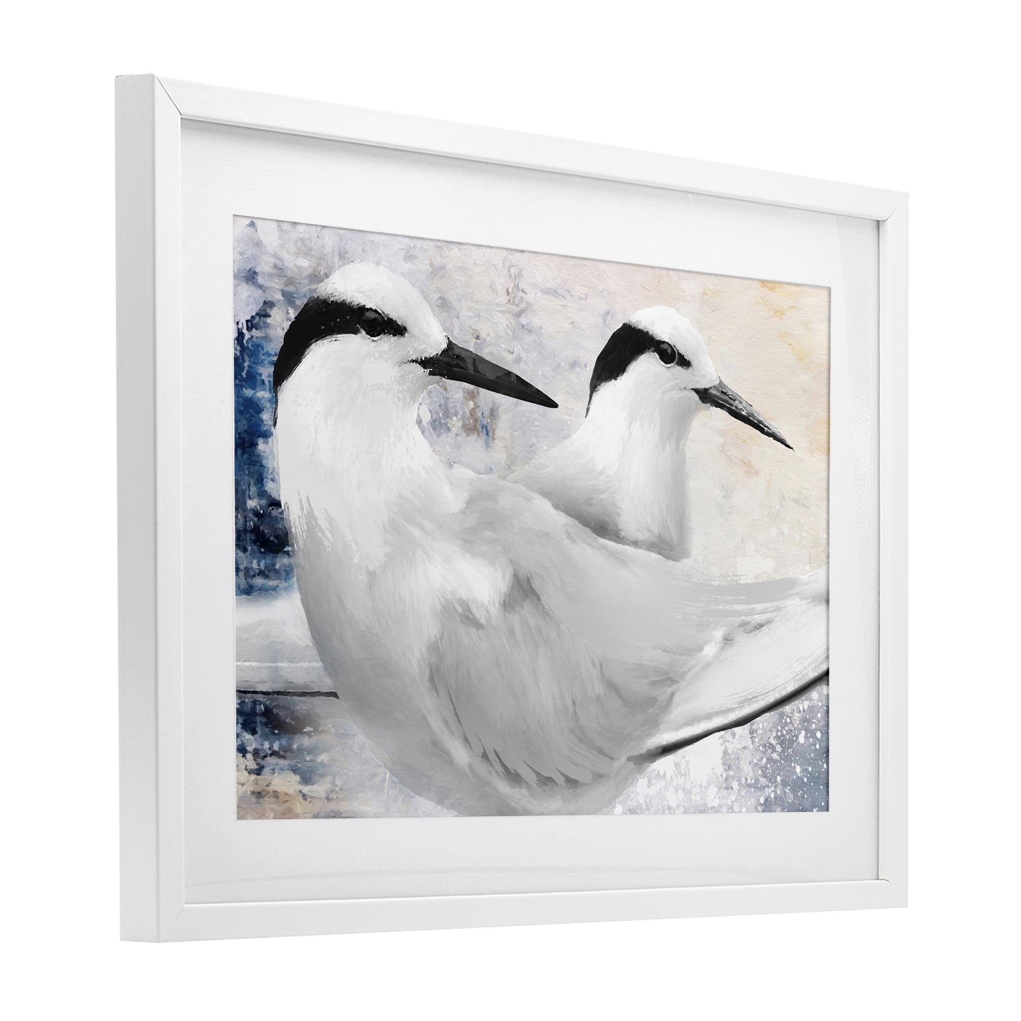Stupell Industries Black Naped Tern White Framed Print Under Glass, design by Porter Hastings