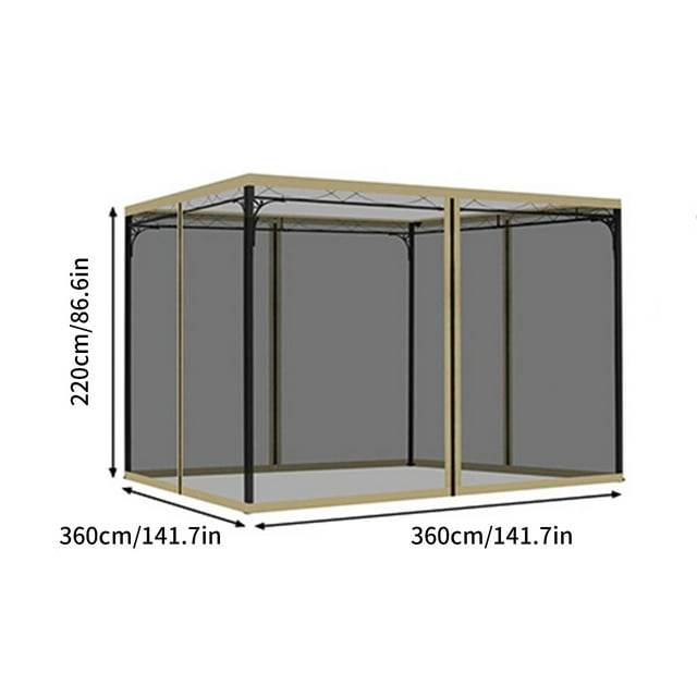 TIMIFIS The Screen Mosquito Netting with 4 Side Zipper for Universal Outdoor up Tent,Diy Curtain Style Screen Walls (Only Mosquito Net) Mosquito Net