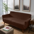 thumbnail image 2 of Home Details Waffle Design Love Seat Furniture Slipcover in Brown, 2 of 4