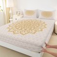 thumbnail image 3 of Manfei Teens Boho Mandala Full Size Sheets 4-Piece,Hippie Floral Breathable Bed Sheets,Exotic Style Lightweight Sheet Sets,Ultra Soft Home Decor, 3 of 7