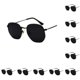 thumbnail image 3 of Sonducket Gafas de sol polarizadas con montura ligera para hombres y mujeres Materiales de protección de moda negro negro gris C3 negro negro gris C3 10Conjunto, 3 of 6