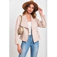 thumbnail image 3 of Chaqueta Corta de Gamuza Sintética PRETTYGARDEN Beige XL, 3 of 9