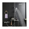 thumbnail image 3 of 4pcs Antique Gold Brass Towel Holder Bathroom Round Towel Rings Towel Rack, 3 of 5