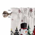 thumbnail image 5 of Merry Christmas Kitchen Curtains and Valances Set, Christmas Snowman Snowflake Tree Red Plaids Linen Rod Pocket Window Valance Window Curtain Panels for Living Room Bedroom, 27.5x36in, 3 Pieces, 5 of 7